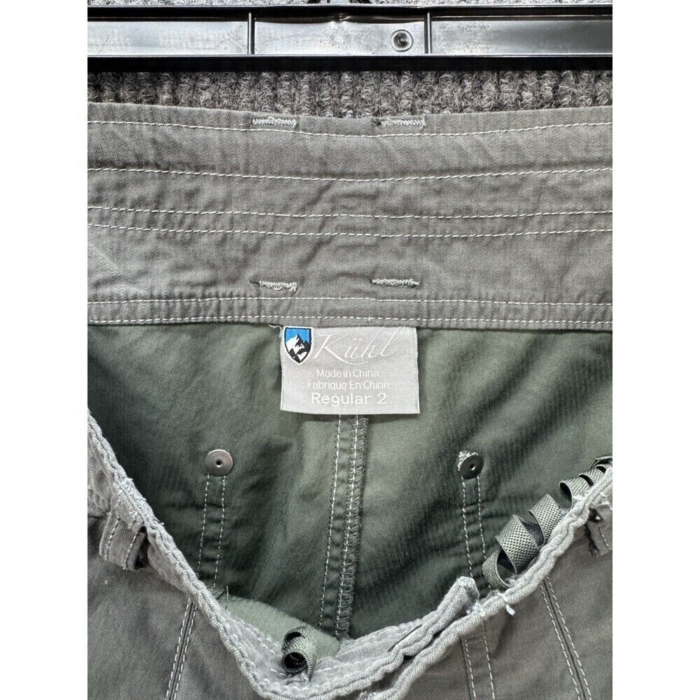 Kuhl Kendra Pants Womens 2 Green Gray Inner Drawstring Cotton Blend Stretch - Picture 3 of 10